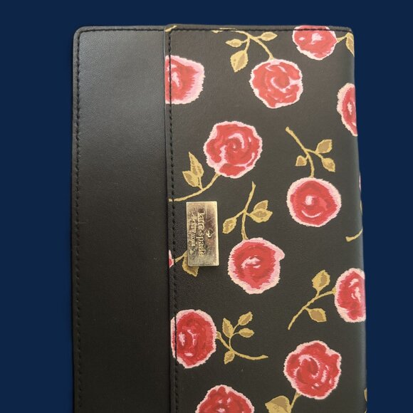 Vintage Kate Spade New York Flat Wristlet Nott Ditsy Rose Design Gold Hardware - Picture 11 of 11